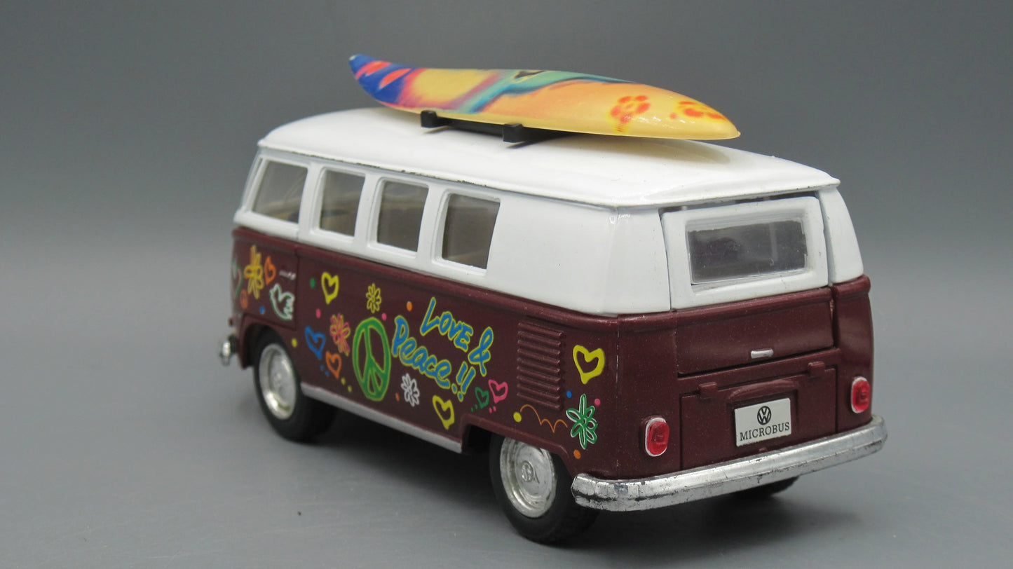 Kinsmart   VolksWagen Classical Bus 1962 White&Brown