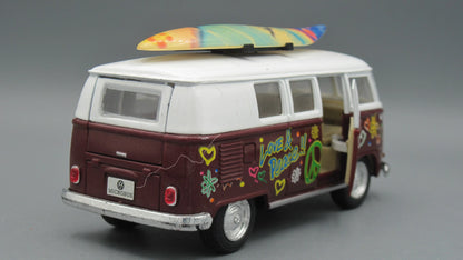 Kinsmart   VolksWagen Classical Bus 1962 White&Brown