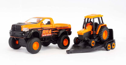 Maisto  Fresh Metal Dodge Set of x2 Vehicles - Ram Truck + Tractor  Orange Rebels Rugged Adventures