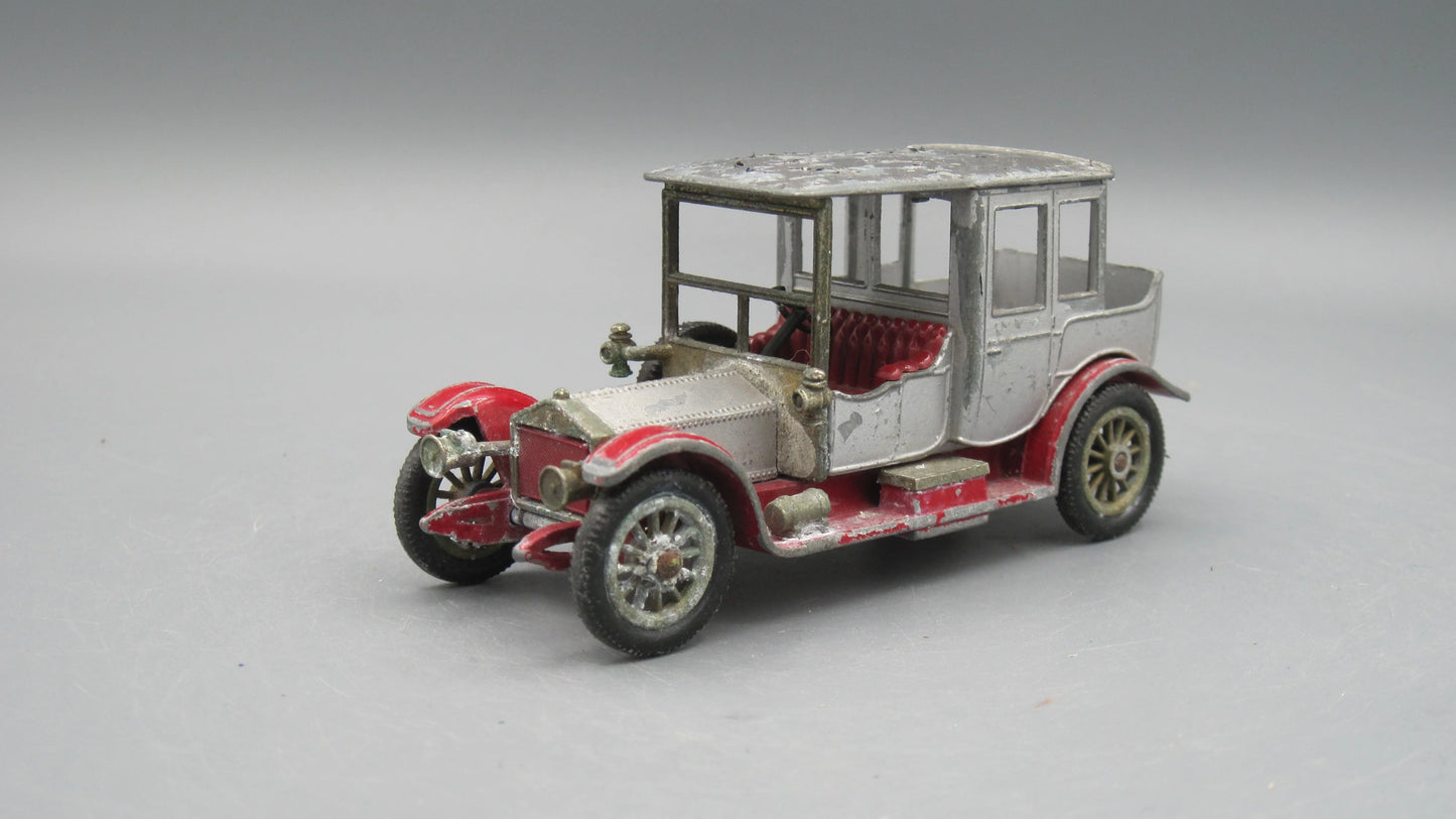 Match Box   Rolls Royce Yesteryear (Y-7) 1912 Silver&Red