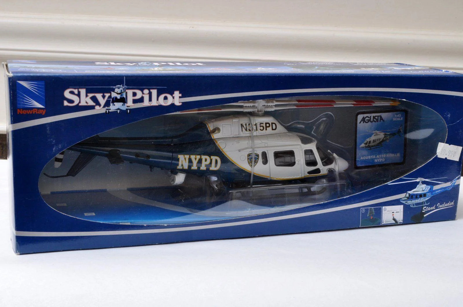 New Ray  Sky Pilot  Agusta A119 Koala  Blue, White NYPD