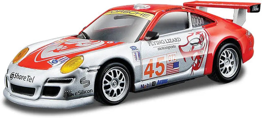 Bburago   Porsche 911 GT3  Red & Silver Race