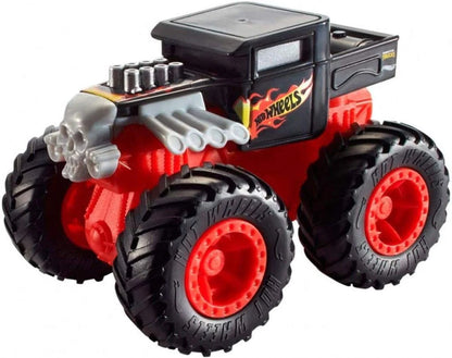 Hotwheels  Monster Trucks  Rugged Truck: Bone Shaker  Black, Red Rev Tredz