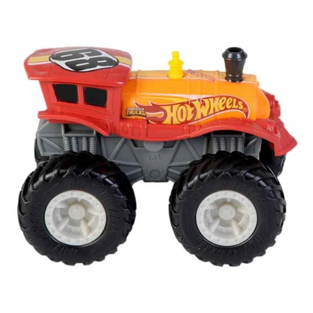 Hotwheels  Monster Trucks  Rugged Tractor: Loco Punk Vehicle  Black, Red Rev Tredz
