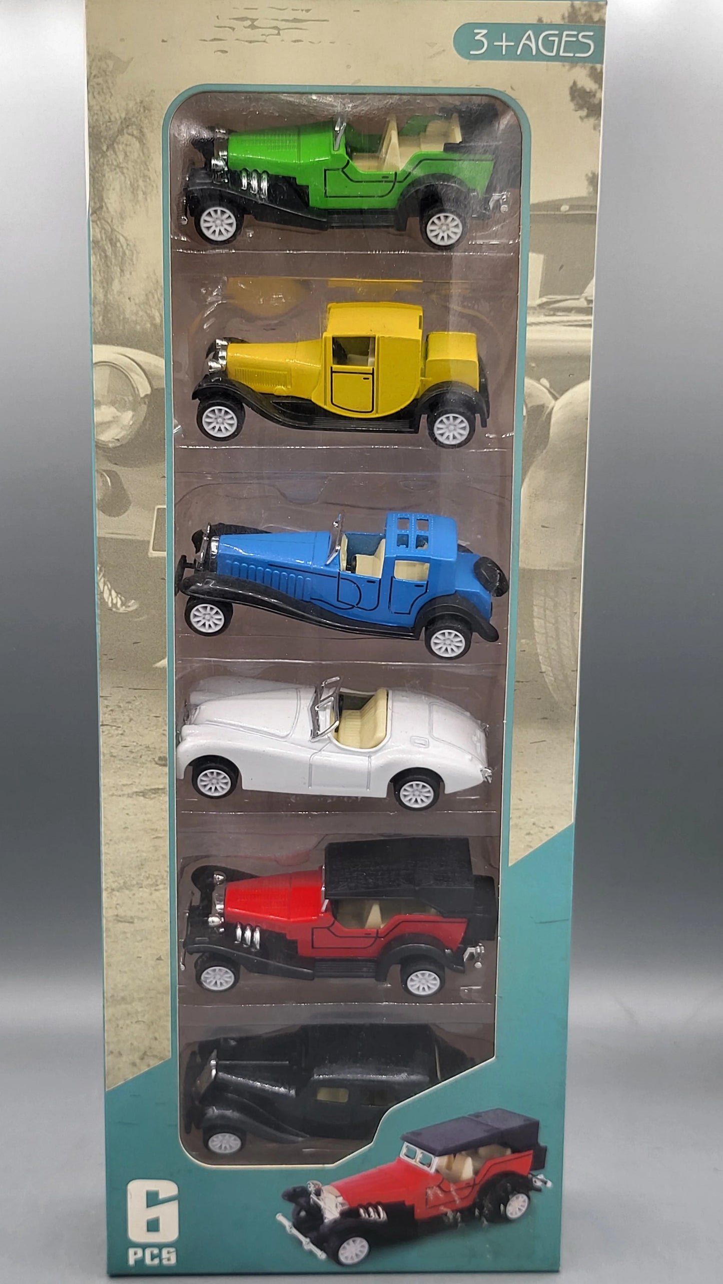 Retro Garage    Set of x6 Classic Cars  Multi Colors