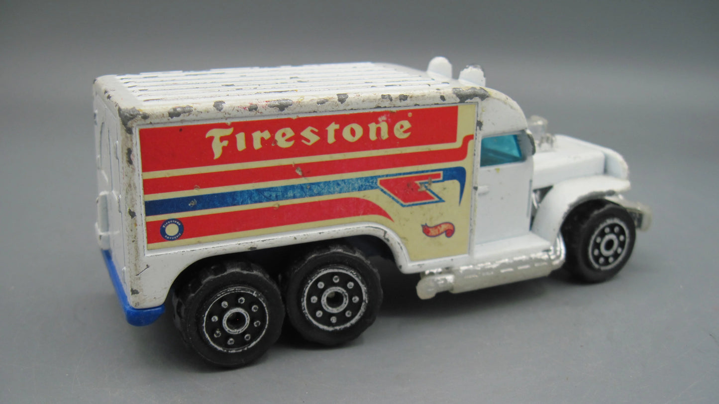 Hot Wheels   Mattel Hauler Firestone  White