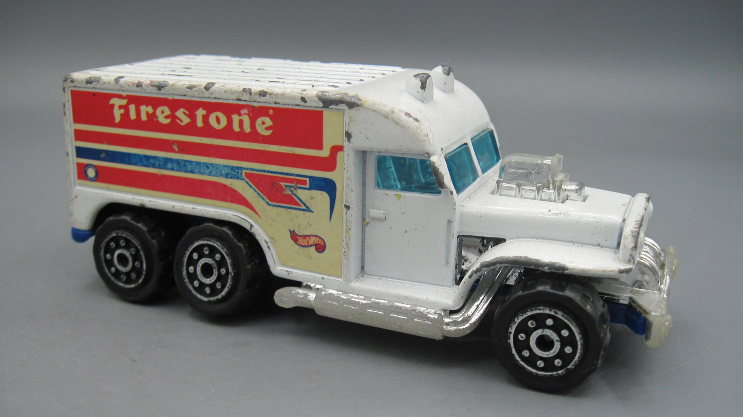 Hot Wheels   Mattel Hauler Firestone  White