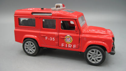 Unbranded   Land Rover Defender Fire Brigade  Red
