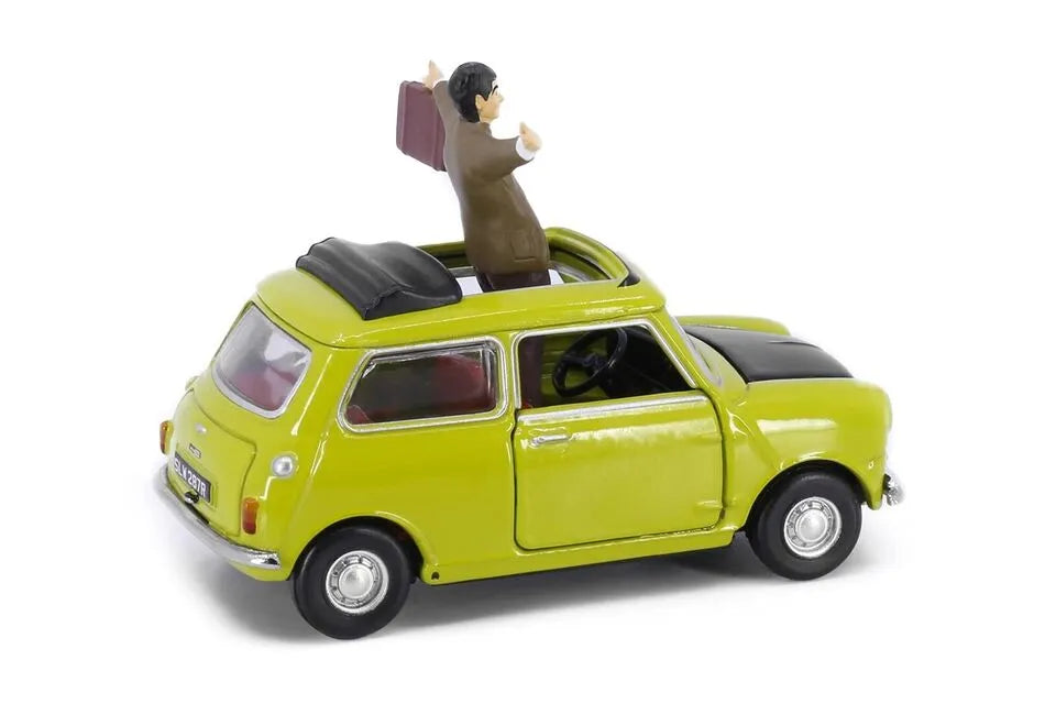 Tiny HK Mr. Bean  Mini Cooper  Green, Black Mr. Bean-Acessories (Mr. Bean Figure + Car)