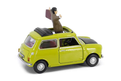Tiny HK Mr. Bean  Mini Cooper  Green, Black Mr. Bean-Acessories (Mr. Bean Figure + Car)