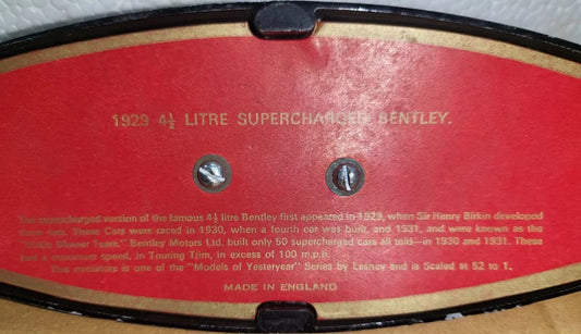 Lensey   Bentley  Supercharged 4.5L (Pen Holder) 1929 Silver, Black