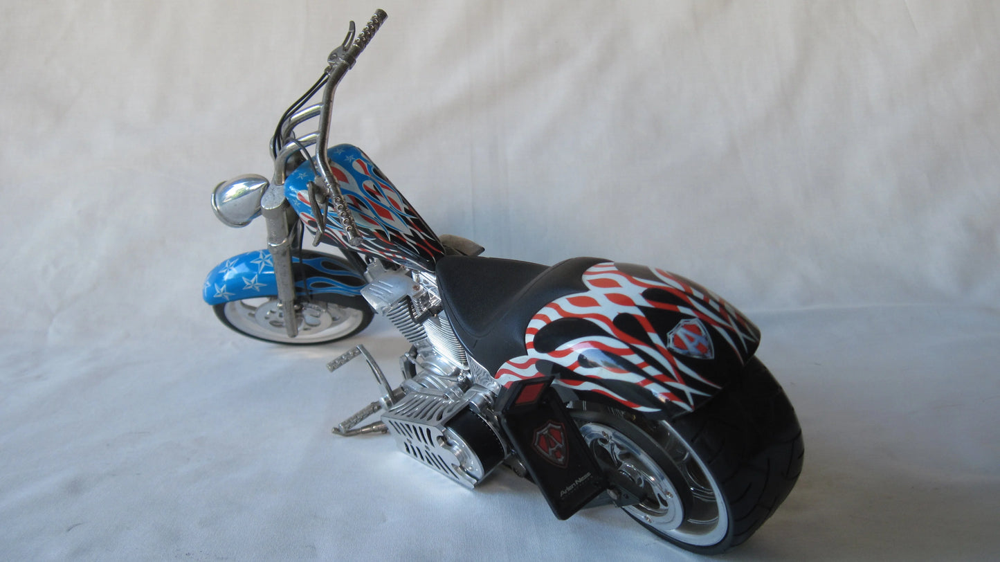 Toy Zone    Custom Chopper Motorcycle  Blue