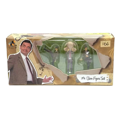 Tiny HK Mr. Bean  Mr Bean High Kick, Face with turkey,Dancing  Brown  Mr. Bean Figures x 3