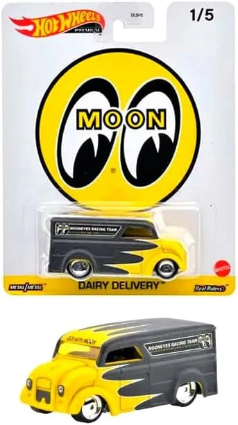 Hot Wheels  Premium  Dairy Delivery  Black, Yellow Moon Eyes