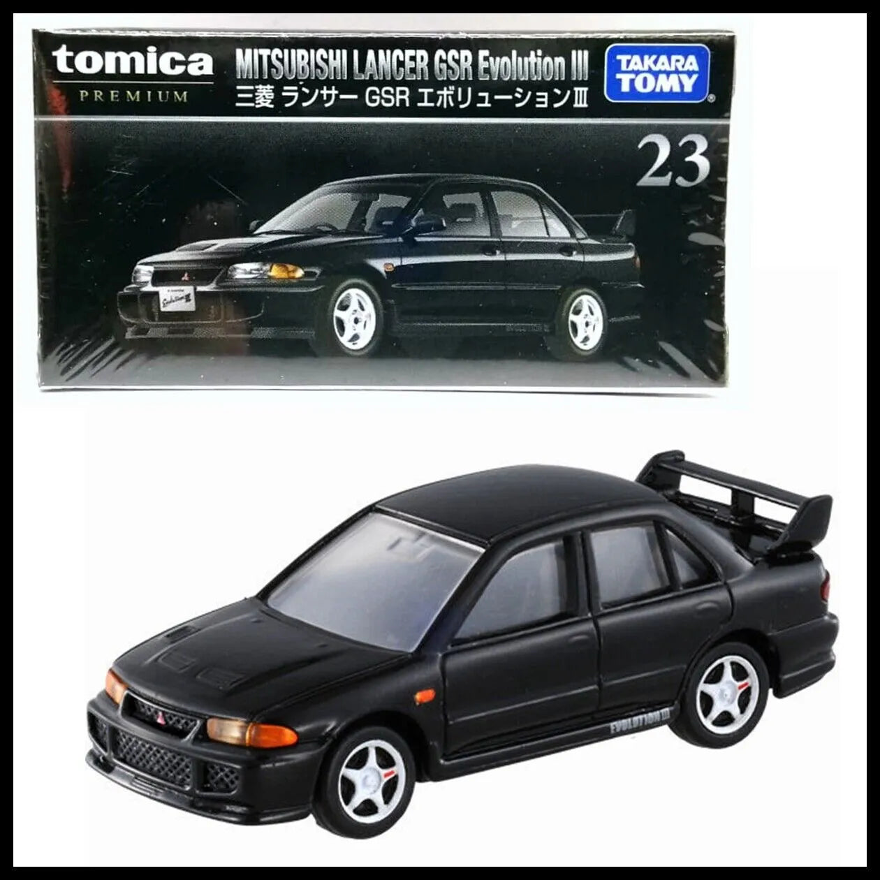 Tomy Premium Edition  Mitsubishi Lancer GSR Evolution III  Black 23