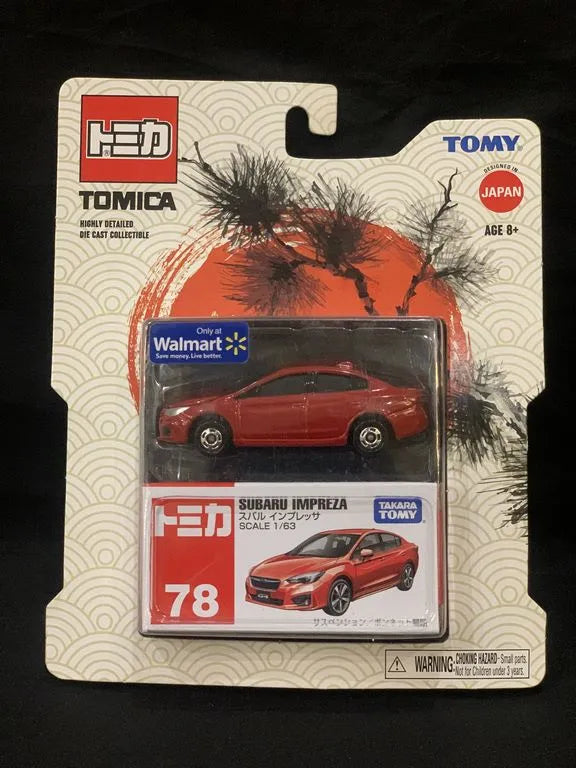 Tomica - Tomy - Takara Tomy   Subaru Impreza  Red 78