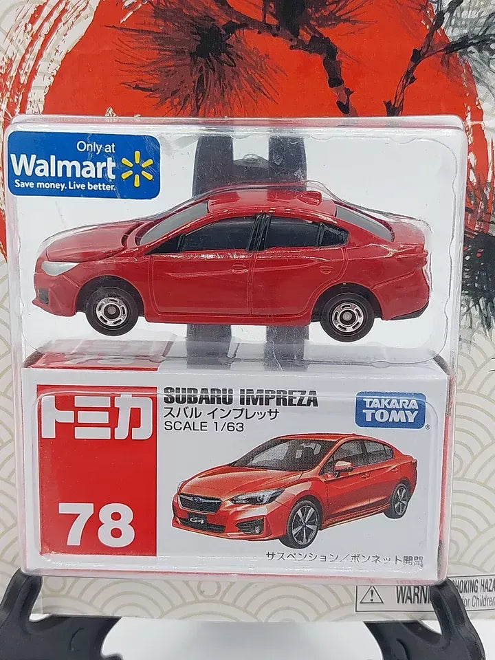 Tomica - Tomy - Takara Tomy   Subaru Impreza  Red 78