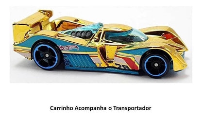 Hot Wheels  Hauler Rig Dog  Rig Dog - (Set of Hauler + Car)  Blue & Golden