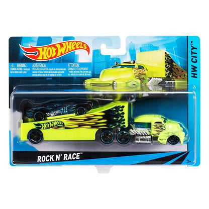 Hot Wheels  Hauler Rock N' Race  Rock N' Race - (Set of Hauler + Car)  Green