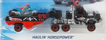 Hot Wheels  Hauler Haulin' Horsepower  Haulin' Horsepower - (Set of Hauler + Car)  Black & Red