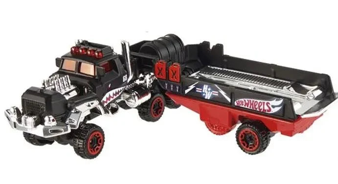 Hot Wheels  Hauler Haulin' Horsepower  Haulin' Horsepower - (Set of Hauler + Car)  Black & Red
