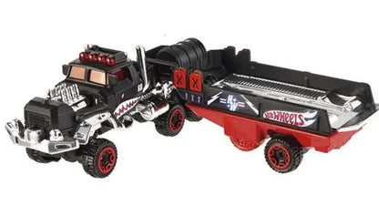 Hot Wheels  Hauler Haulin' Horsepower  Haulin' Horsepower - (Set of Hauler + Car)  Black & Red