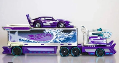 Hot Wheels  Hauler Galactic Express  Galactic Express - (Set of Hauler + Car)  Purple