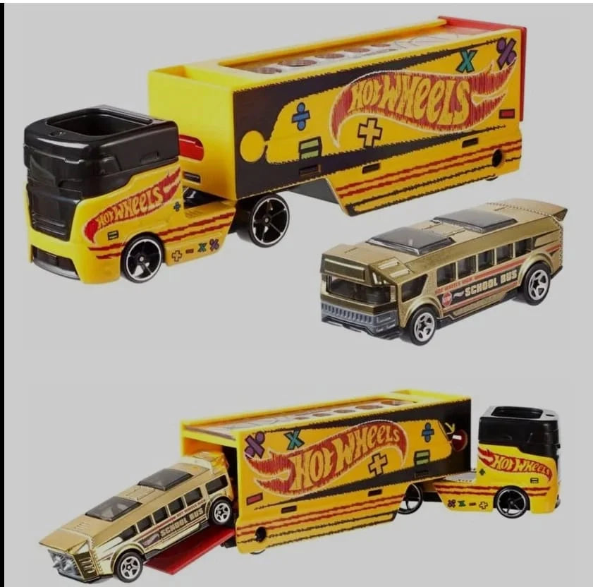 Hot Wheels  Hauler Pencil Pusher  Pencil Pusher - (Set of Hauler + Car)  Yellow
