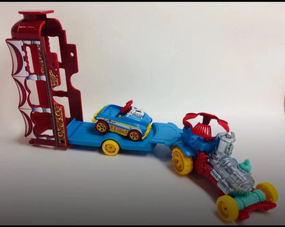 Hot Wheels  Hauler Car-Nival Steamer  Car-Nival Steamer - (Set of Hauler + Car)  Red