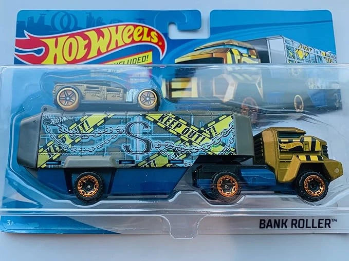Hot Wheels  Hauler Bank Roller  Bank Roller - (Set of Hauler + Car)  Copper & Steel