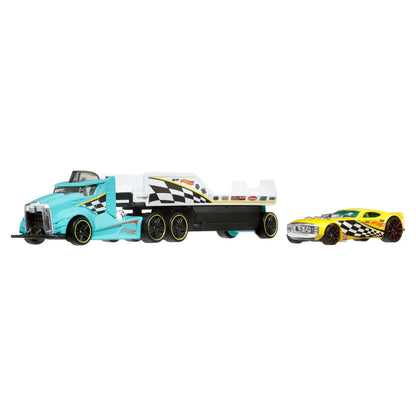 Hot Wheels  Hauler Drivin' Wild  Drivin' Wild - (Set of Hauler + Car)  Green & White