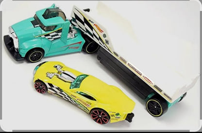 Hot Wheels  Hauler Drivin' Wild  Drivin' Wild - (Set of Hauler + Car)  Green & White