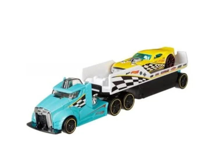 Hot Wheels  Hauler Drivin' Wild  Drivin' Wild - (Set of Hauler + Car)  Green & White