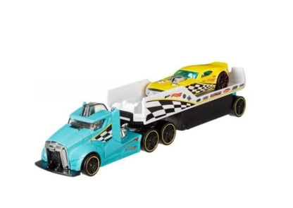 Hot Wheels  Hauler Drivin' Wild  Drivin' Wild - (Set of Hauler + Car)  Green & White
