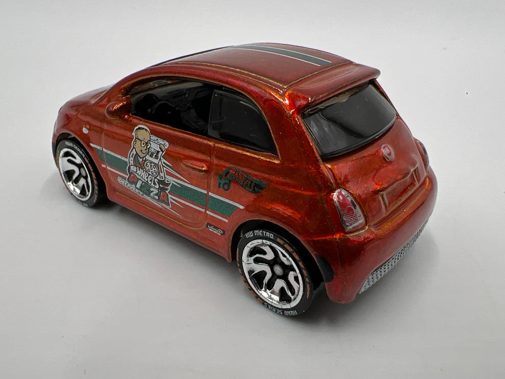 Hotwheels  HW Metro Fiat 500 E - Includes NFC Scan Chip  Orange Hotwheels ID - NFC
