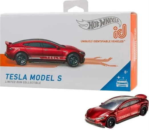 Hotwheels  Factory Fresh Tesla Model S - Includes NFC Scan Chip  Red Hotwheels ID - NFC