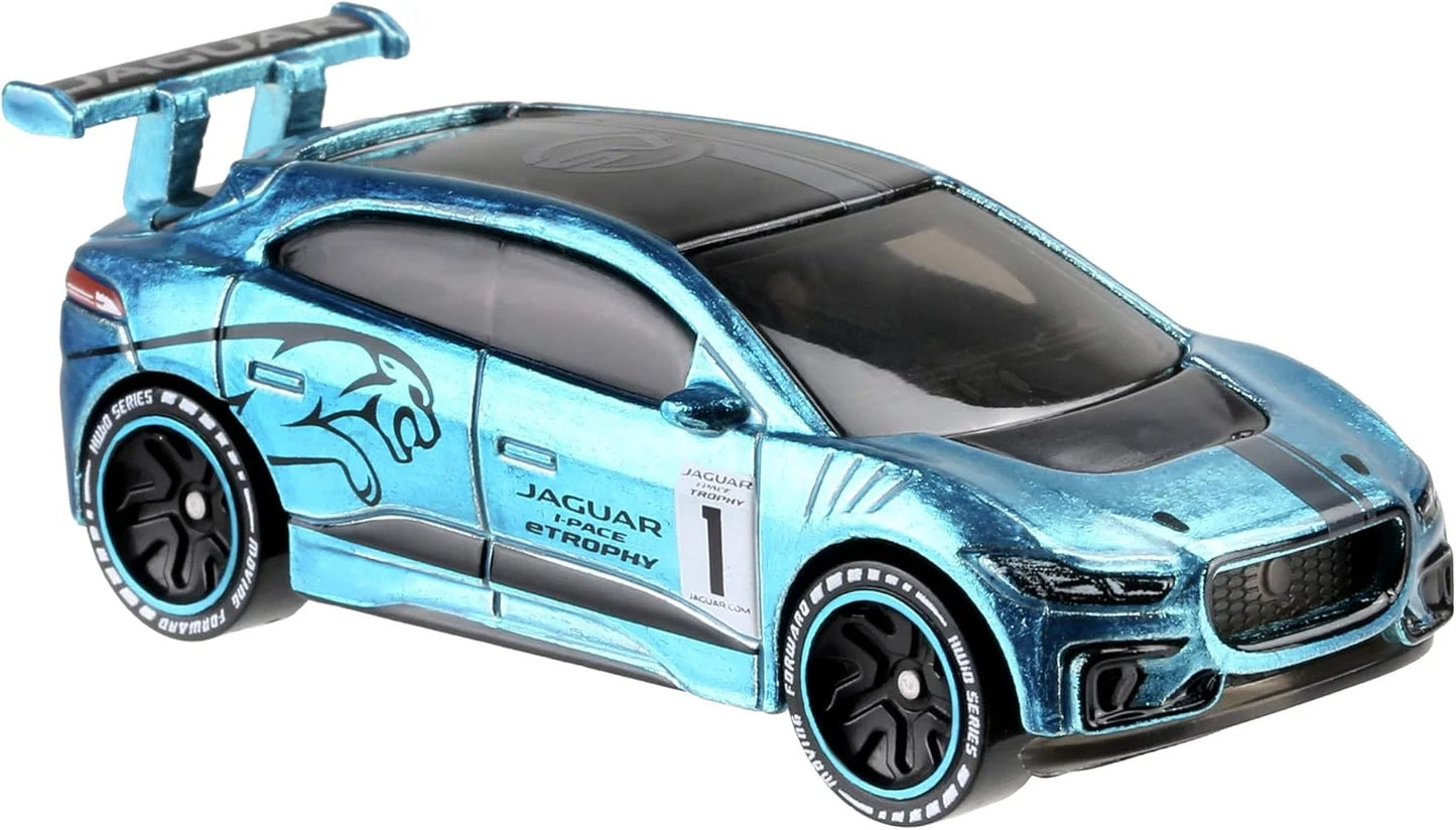 Hotwheels  Moving Forward Jaguar I-Pace - Includes NFC Scan Chip  Green Hotwheels ID - NFC