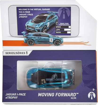 Hotwheels  Moving Forward Jaguar I-Pace - Includes NFC Scan Chip  Green Hotwheels ID - NFC