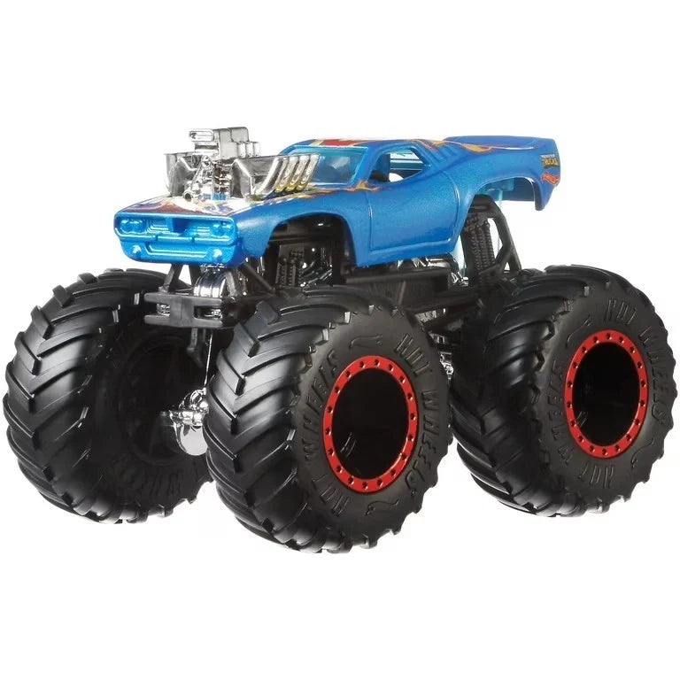 Hot Wheels  Monster Trucks Demolition Doubles (Pack of 2) Roger Dodger VS Charger R/T   Blue, Orange Giant Wheels