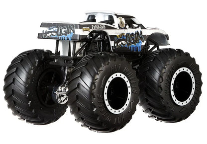 Hot Wheels  Monster Trucks Demolition Doubles (Pack of 2) Police VS Hooligan   Black, White Giant Wheels