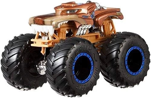 Hot Wheels  Monster Trucks Demolition Doubles (Pack of 2) Hot Weiler VS Hound Hauler   Red, Green Giant Wheels