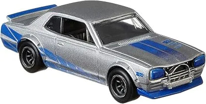 Hotwheels Premium Edition  Nissan Skyline HT 2000GT-X  Silver, Blue Fast & The Furious