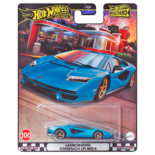 Hot Wheels  Premiere Edition Lamborghini Countach LPI 800-4  Blue