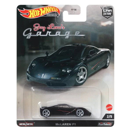 Hot Wheels  Premiere Edition Mclaren F1 (GRX 57)  Black Jay Leno's Garage