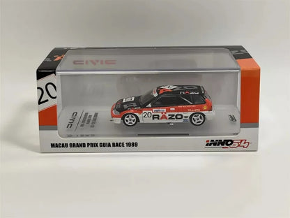 Inno 64   Honda Civic EF3 # 20 Razo Trampio 1989 Black, Red Macau Guia Race