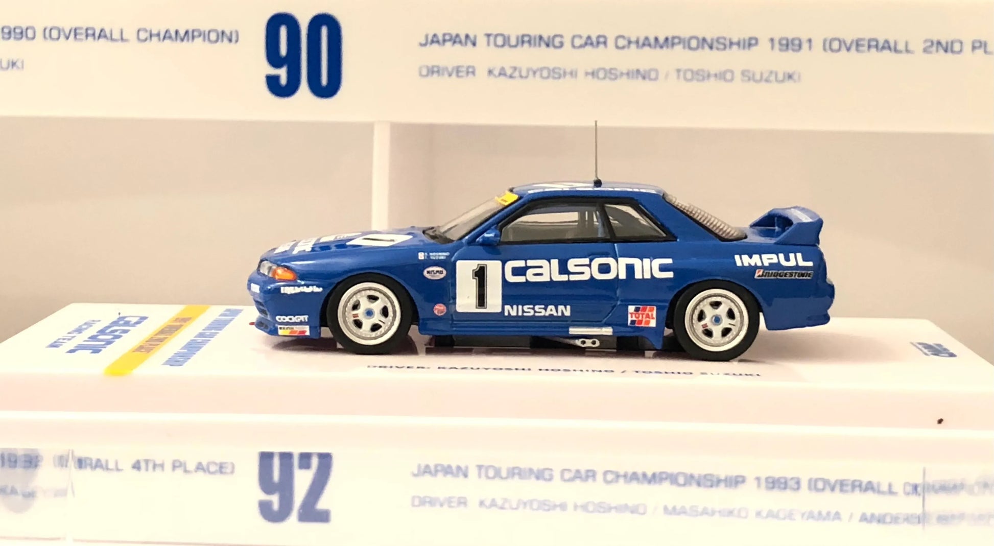 Inno 64   Nissan  Skyline GT-R (Calsonic Racing Team) 1991 Blue Japan Touring Car Championship - 2nd place