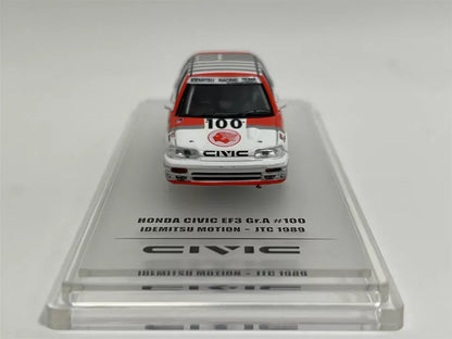 Inno 64   Honda Civic EF3 Gr.A # 100 1989 White, Orange Idemitsu Motion - Macau Guia Race