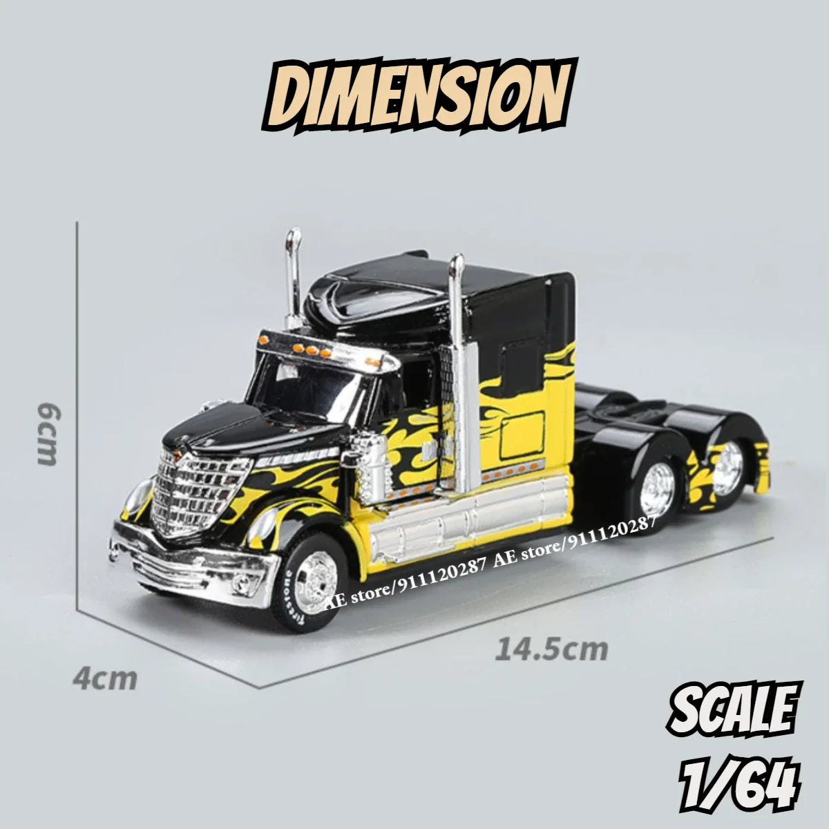 Maisto  Custom Rigs International LoneStar  Black & Yellow