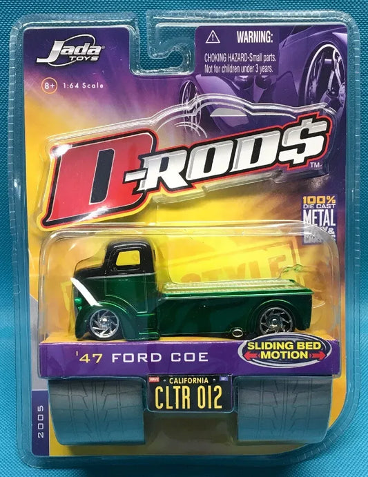 Jada D-Rods  Ford COE 1947 Green Sliding Bed Motion