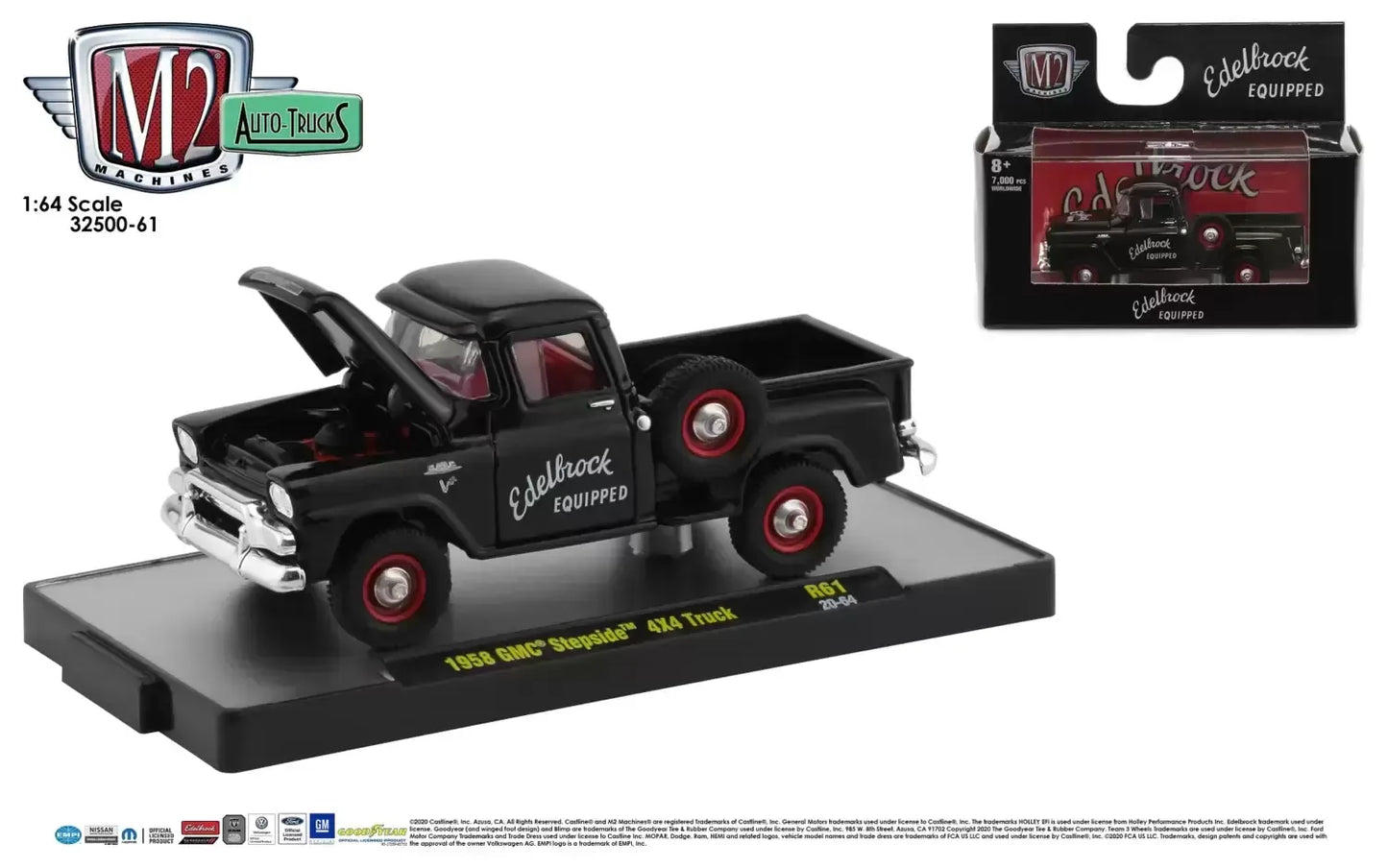 M2 Machines Limited Edition  GMC Stepside 4x4 Truck 1958 Black 